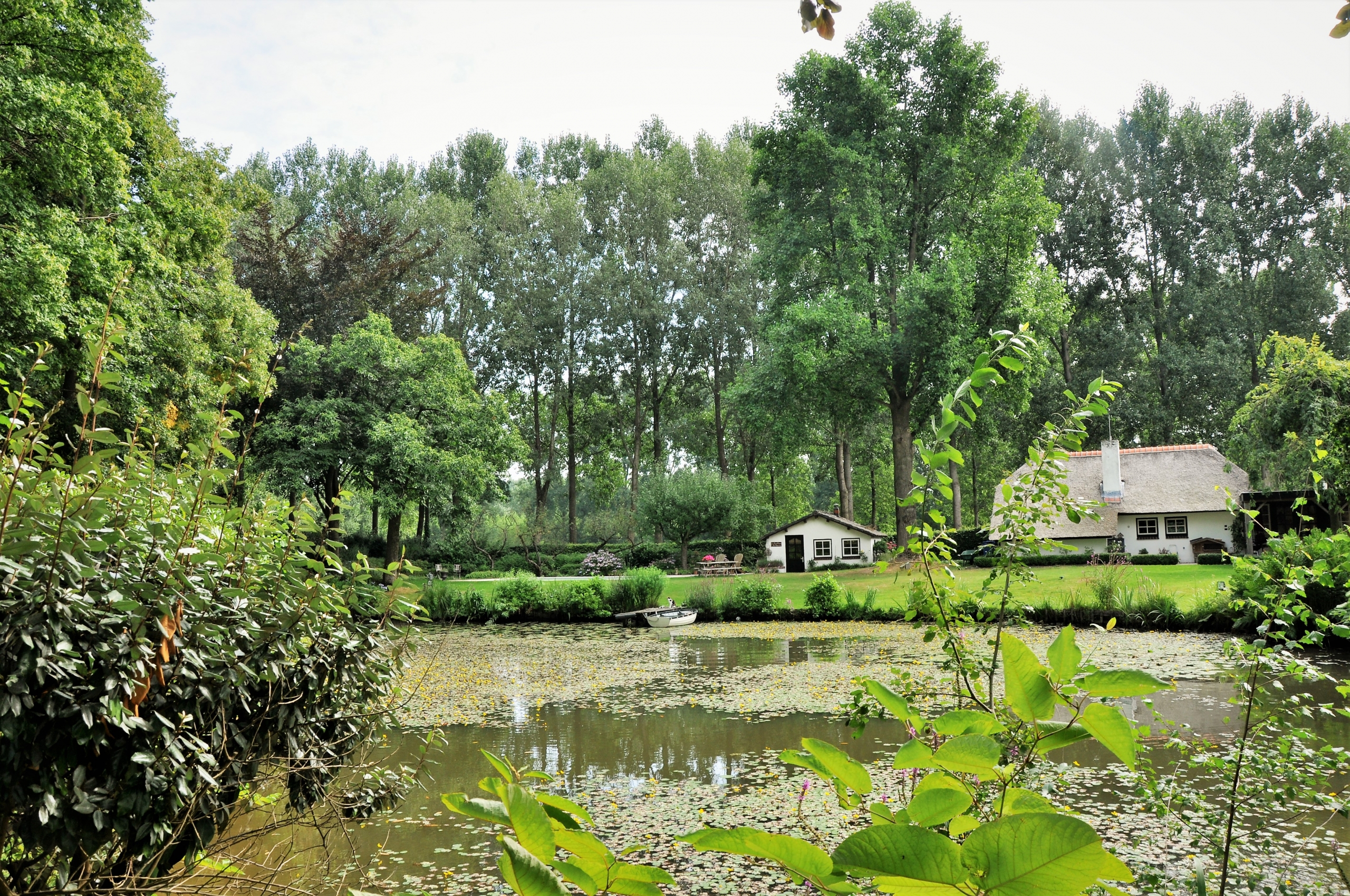 Foto landelijke tuin met Flagstones.