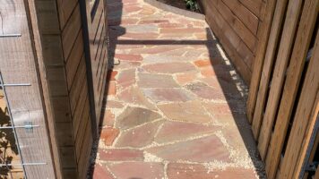 Brasil Rosso Flagstones bestrating