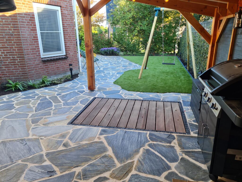 Tuin met Flagstones